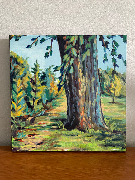 "Illinois Oak" Acrylic Painting