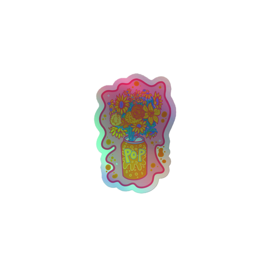 "A Funky Sip" Holographic Sticker