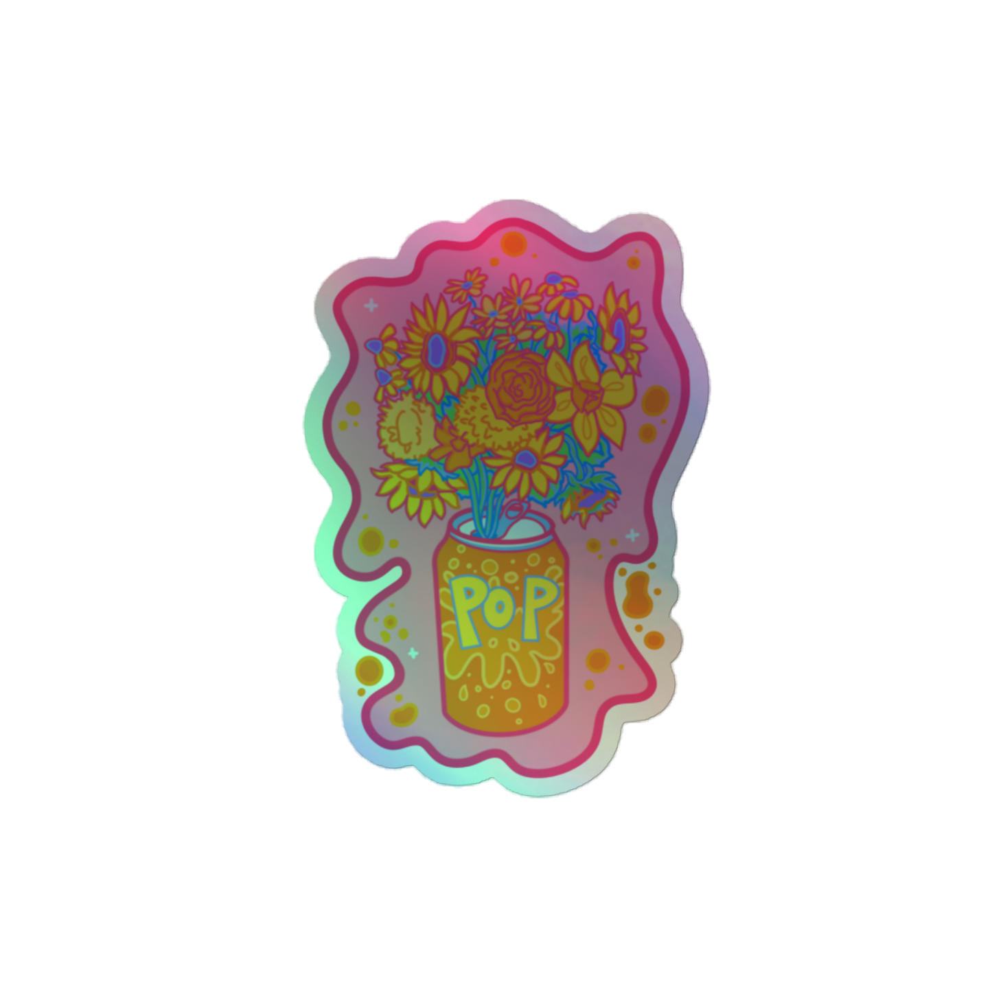 "A Funky Sip" Holographic Sticker