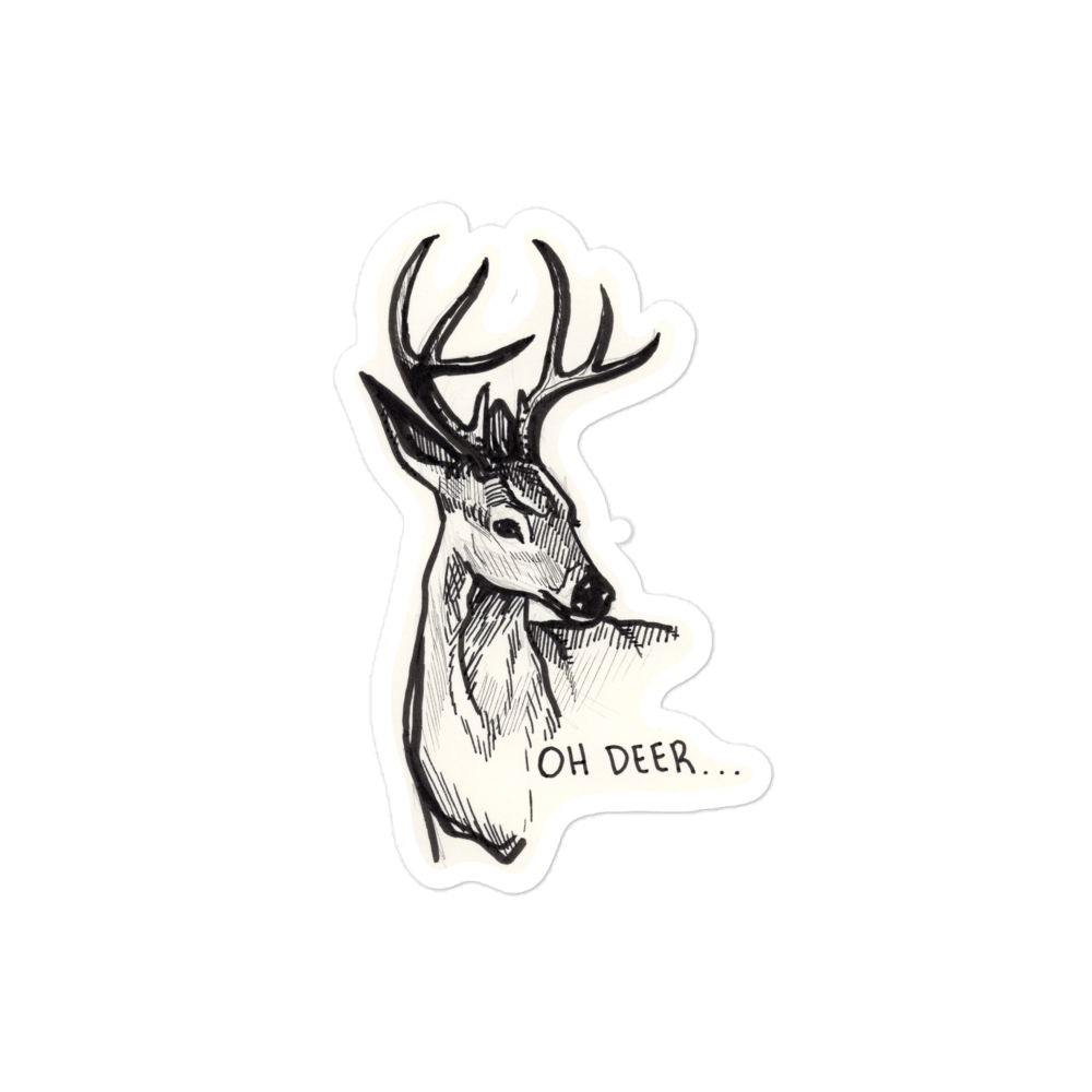 "Oh Deer" Sticker