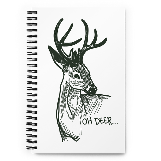 "Oh Deer" Spiral notebook